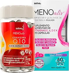 Meno Aliv + Coenzima Q10 - Menopausa, Energia, Vitalidade, Cardiovascular, Suplementação Zolve Labs