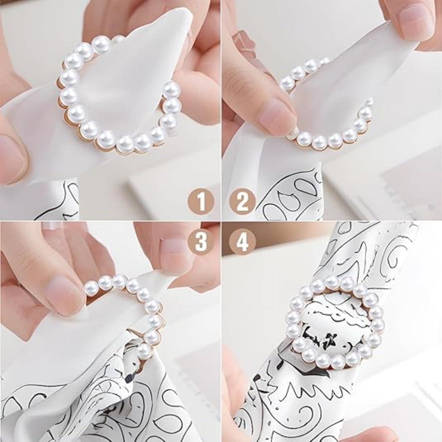 Cute Scarf Ring and Slides for Scarves (4) | T-Shirt Clips for omen Clothing Metal Round Circle Rings and Slides for Scarves Buckle, Metal Circle Buckle