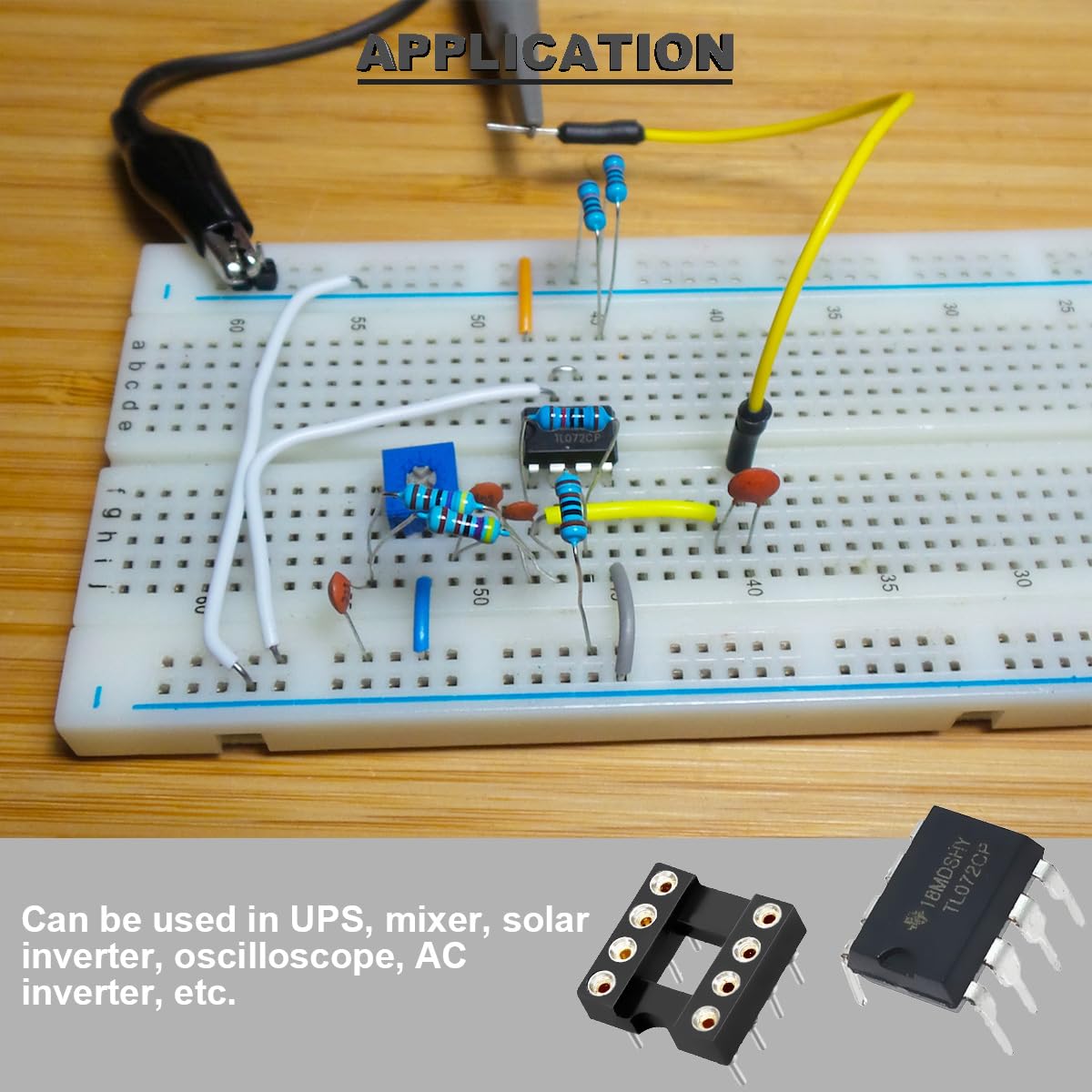 Youmile 12 Stück TL072CP DIP8 Delay Op Amps Operationsverstärker TL072 DIP TL072CN Op Amps Dual Low Noise IC Chips mit DIP IC Chip Sockel Adapter