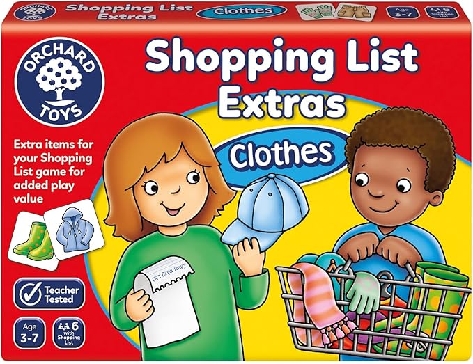 Orchard Toys Shopping List Extras Pack Clothes Game