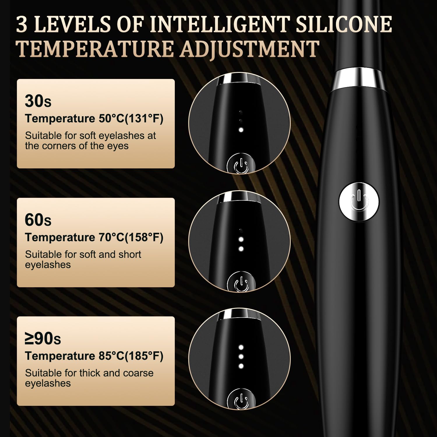 TOUCHBeauty Electric Eyelash Curler, Heated Eyelash Curler with 3 Smart Temp Modes & USB-C Fast Charge - Image 4