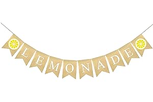 Lemon Burlap Banner Rustic Lemon Stand Party Supplies Garland