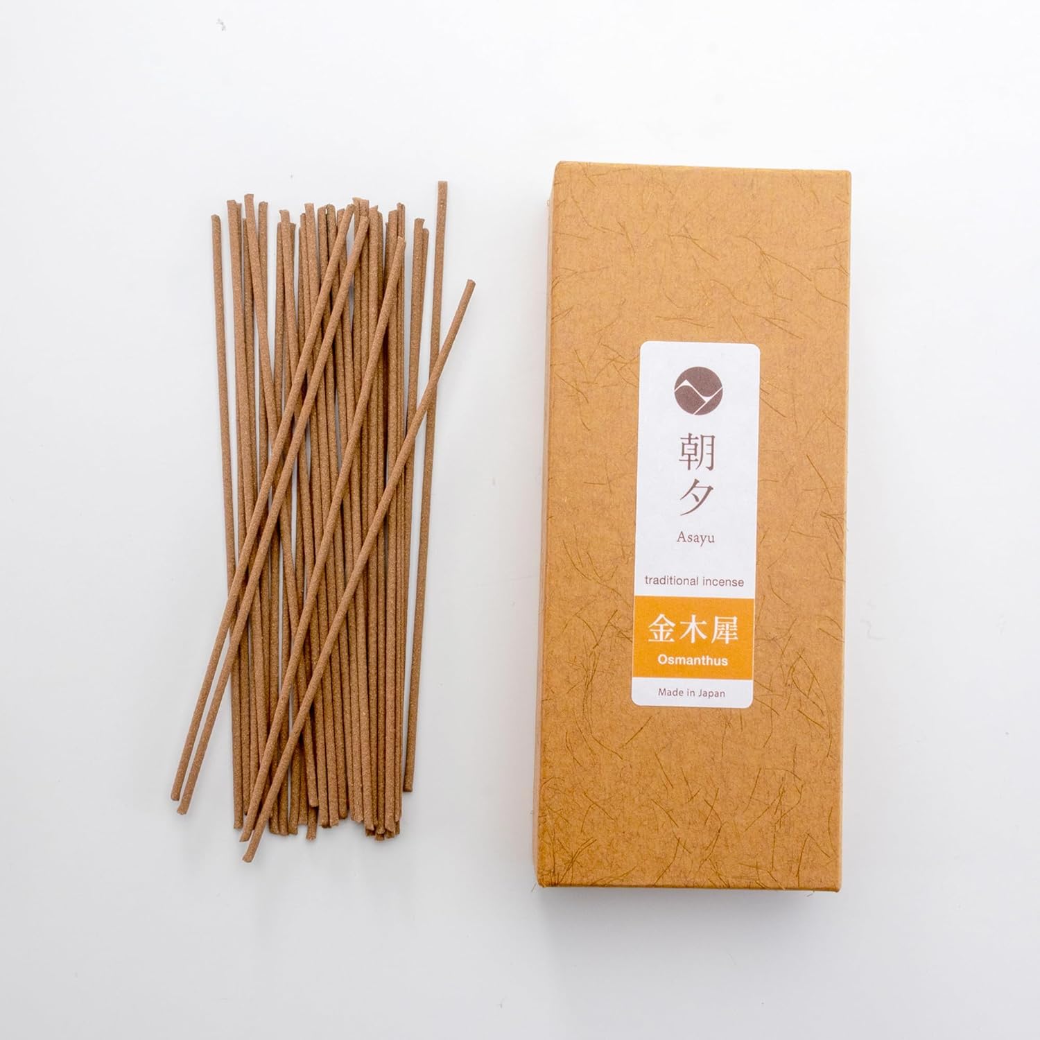 Asayu Japan Osmanthus Incense Sticks - Traditional Japanese Incense, 40g (70-80 Sticks), Made in Japan, for Meditation, Relaxation & Home Fragrance