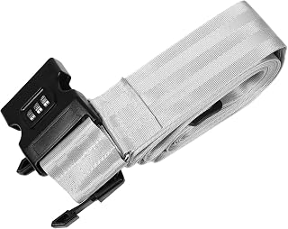Luggage Strap with Combination Lock Adjustable Suitcase Belt | Foldable Reusable Design, Imitation Nylon and Plastic, Buckle Closure, for Suitcase and Other Items