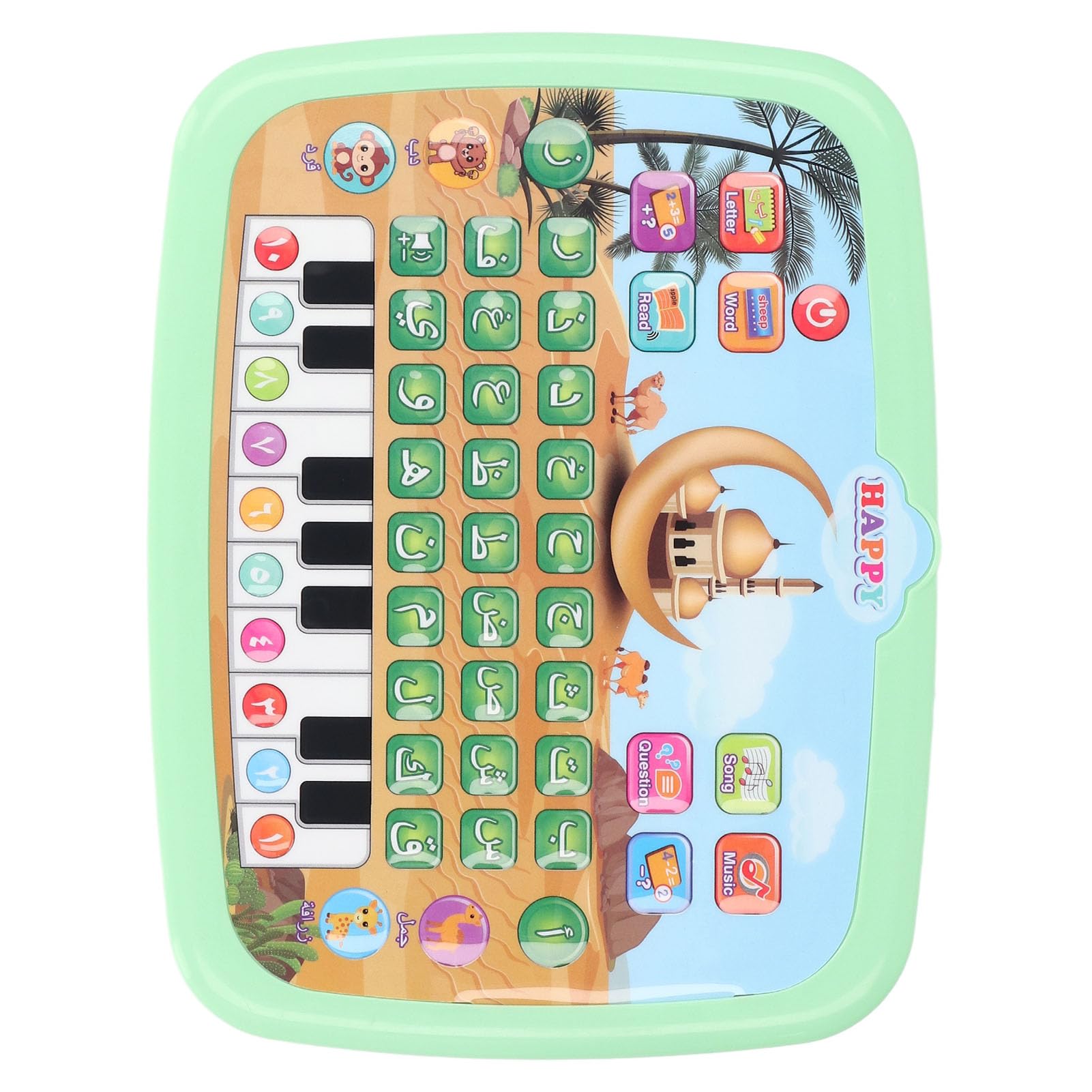 Generic Arabic Learning Machine Interactive Educational Toy for Kids Play and Learn Arabic Language for Children 3D Electronic Book for Early Education, 7.1 X 9.4 Inch, Plastic (Green) — view 8