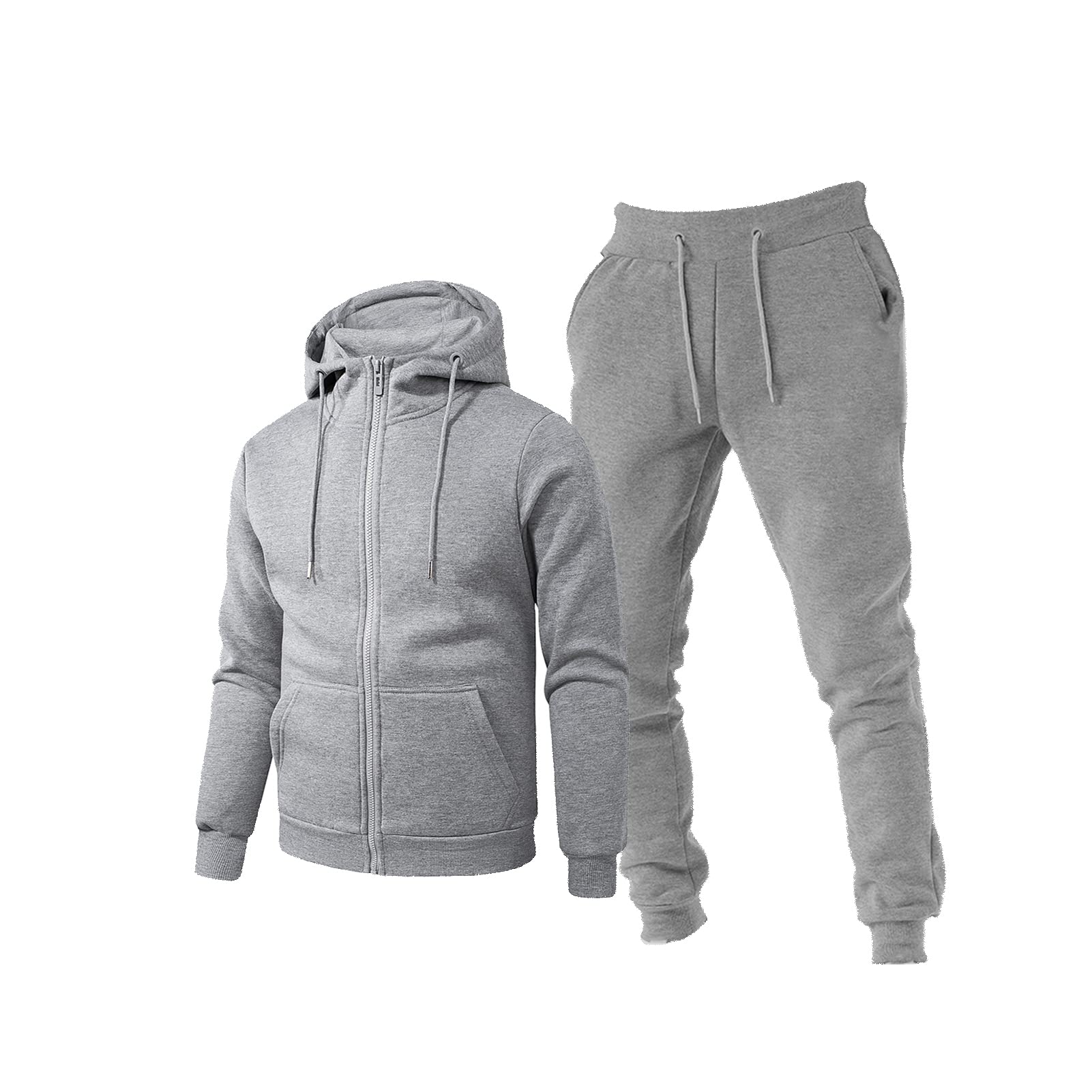 TONY BACKER Tuta Uomo In Cotone Sportiva Con Chiusura Zip Completo Tuta In Casa