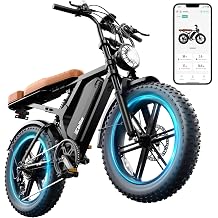 TST Electric Bike for Adults, 1500W Peak Motor 60-100 Miles Fat Tire Ebike with 48V 15/30Ah Removable Battery 20" Fat Tire E Bike, Full Suspension and 7-Speed,UL 2849 Certification