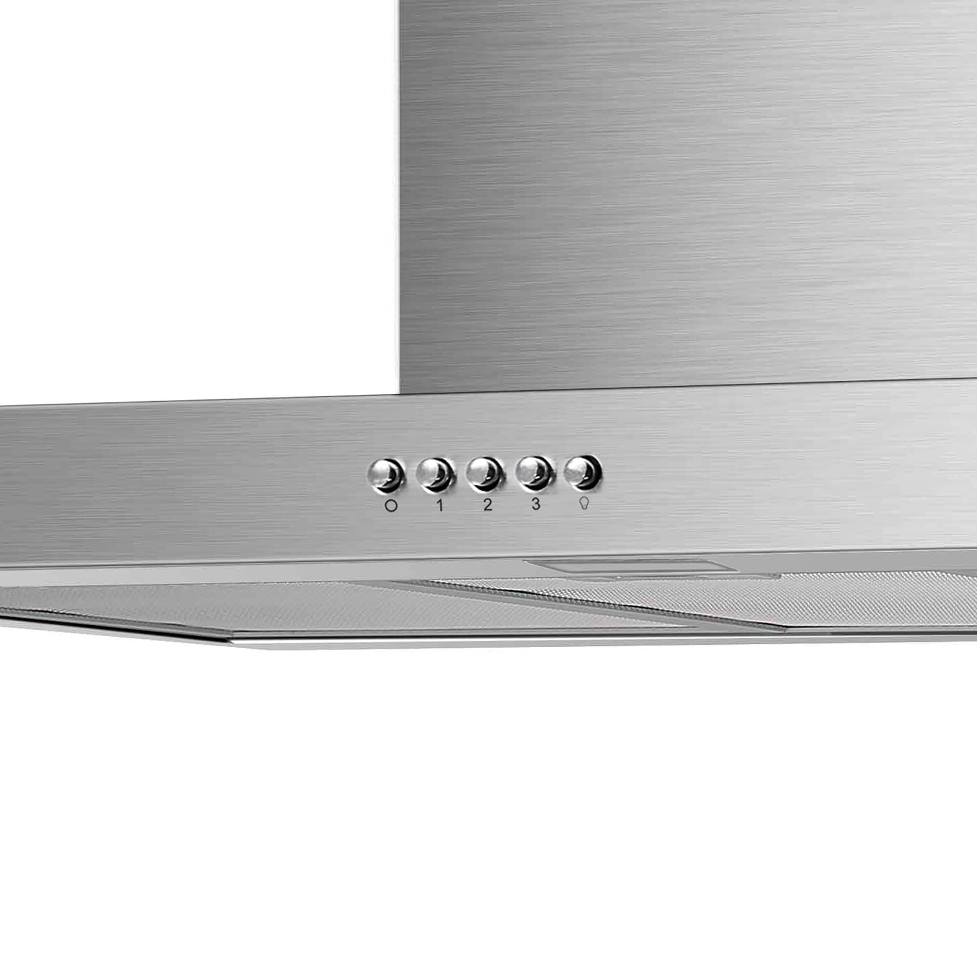 Cata Campana Decorativa Pared ST-9000 X/A con Panel de Control Mecánico 3 Niveles de Extracción Iluminación LED Consumo Máximo de Energía 65 W Ancho 89,5 cm Fácil Instalación Color Acero Inoxidable