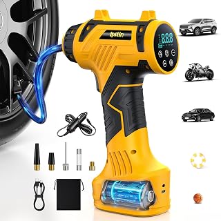 πππππ¦ππ‘ Tire Inflator Portable Air Compressor - Corded/Cordless Tire Inflator - ππππππ«π² & 12V DC, Faster Inflation Handheld Air Compressor, 160PSI Air Pump for Car, SUV, Motorcycle, Bike - Amazon product rated Grade A