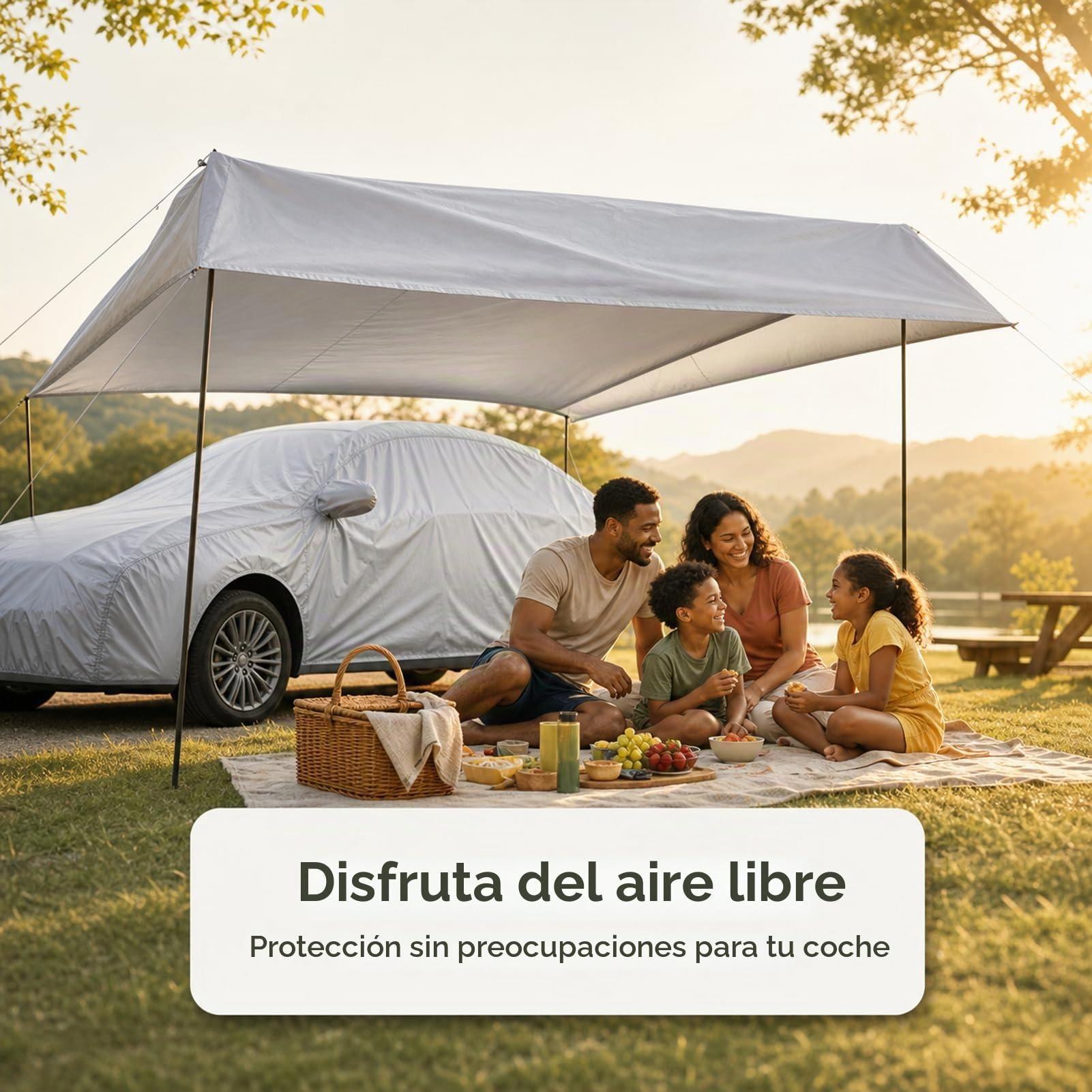 Cubierta Parasol, Paraguas de la Sombrilla del Coche, Anti-UV Refugio Solar a Prueba de Sol Proteger la Cubierta Cubierta de Ventana Delantera para Barbacoa Al Aire Libre, Picnic