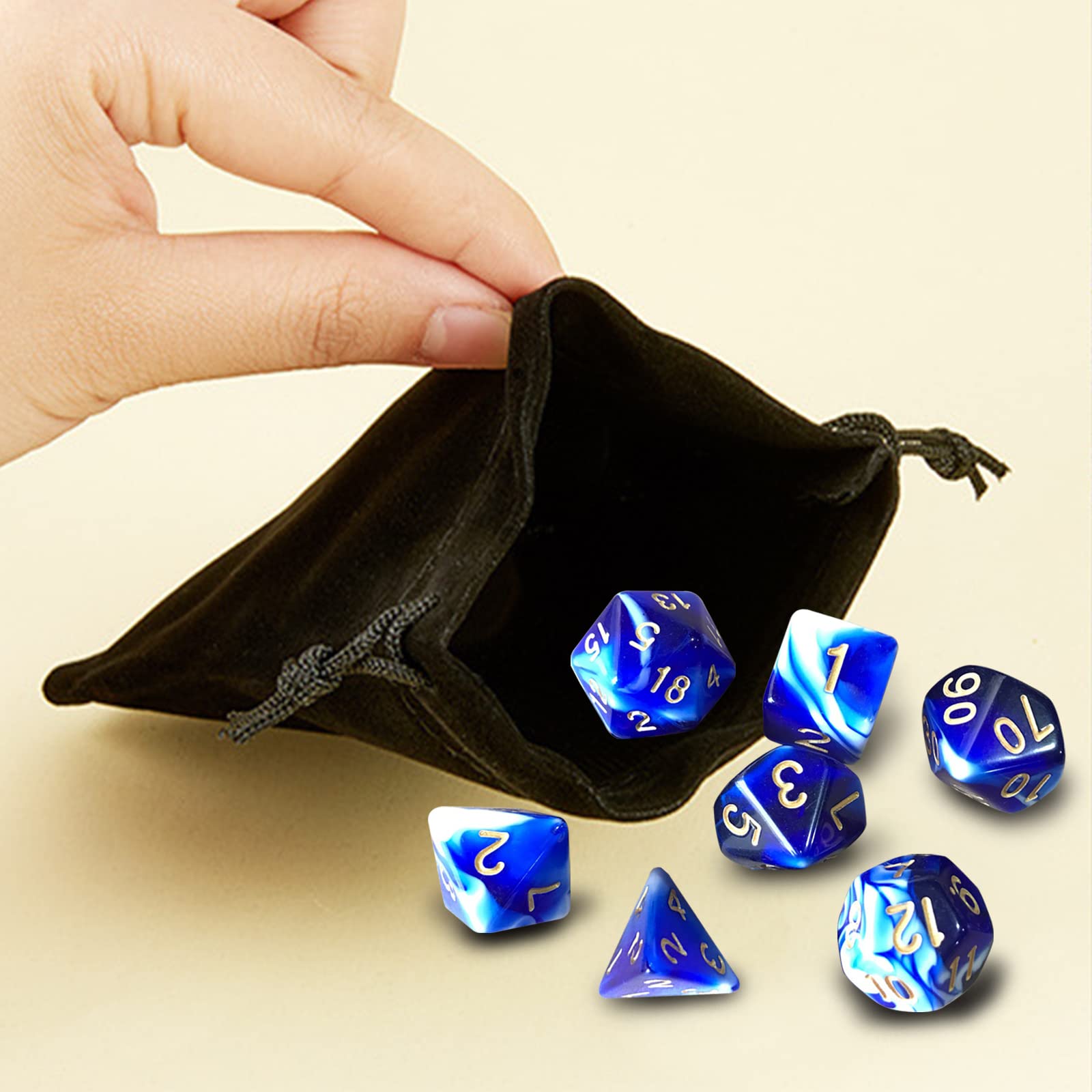 Acheter Nouveau 7 pièces/lot jeu de dés polyédriques Double couleur D4 D6 D8 D10 D12 D20 dés numériques pour jeux de Table divertissement jeu de société