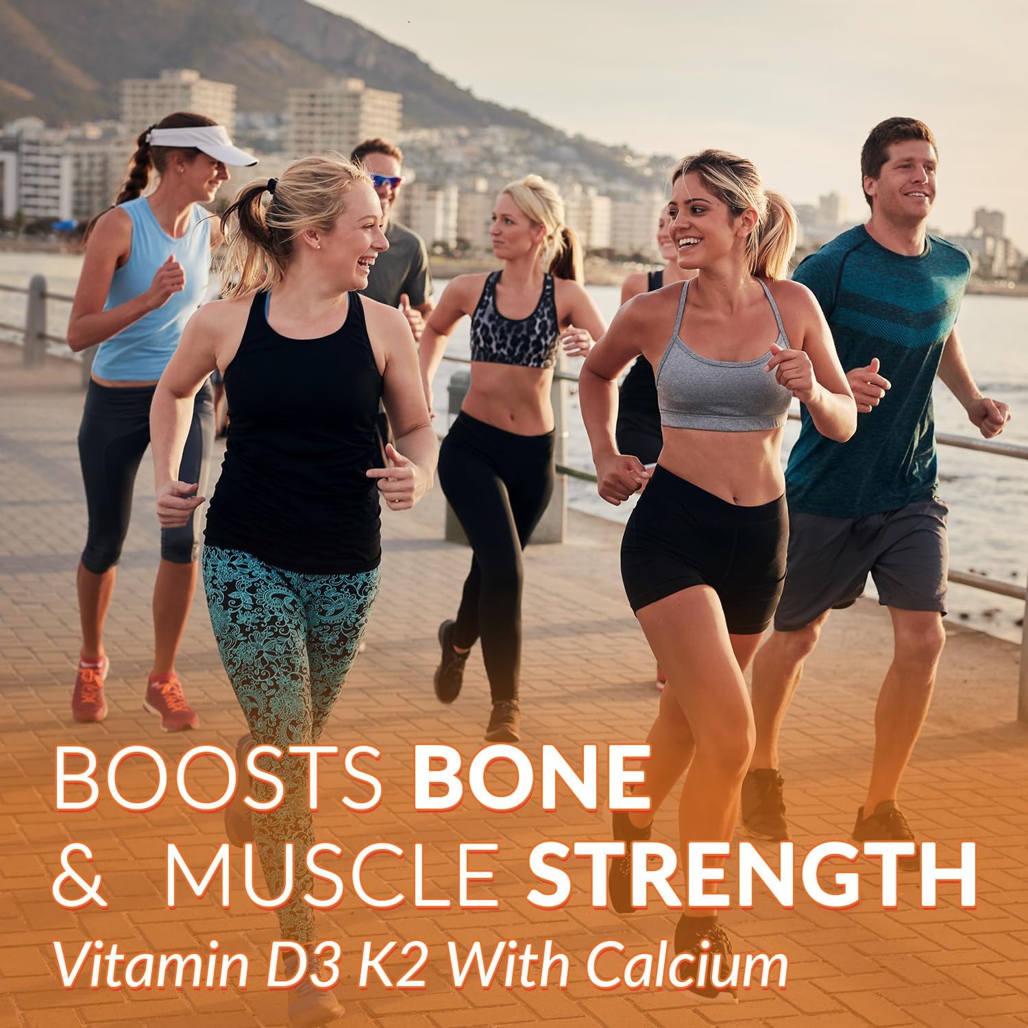 Vitamin D3 10000iu & K2 (as MK7) 200mcg Gummies w/Calcium, Magnesium, Omega-3, Vitamin C, B12, K2 D3 Supplement for Women & Men - Vegan, Sugar Free - Image 6