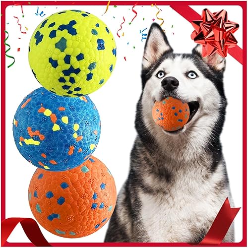 Pelotas de tenis indestructibles para perros, pelotas de juguete duraderas para masticadores agresivos, juguetes interactivos para perros para juego