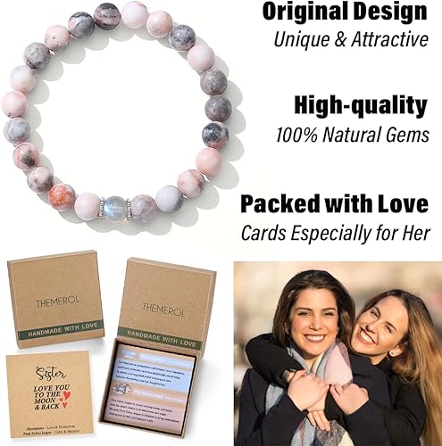 Vista 32 de Christmas Gifts for Mom/Auntie/Grandma/Sister-Love/Balance-Natural Crystal Bracelet with Meaning-Handmade Gifts