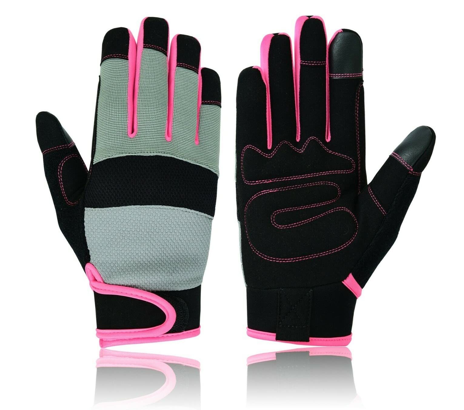 Swift Wear Ladies Protection Work Gloves Mechanic Multipurpose Tradesman Farmer's Gardening DIY Builders (Pink, M)