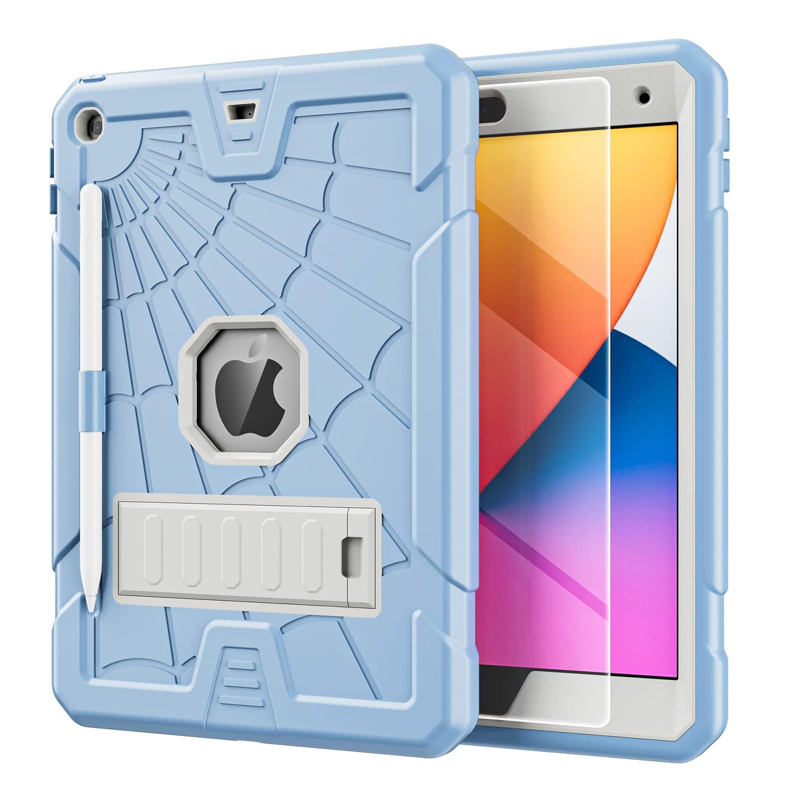 TSQQST iPad 9th/8th/7th Generation Case for Kids w/Glass Screen Protector — Amazon image 10