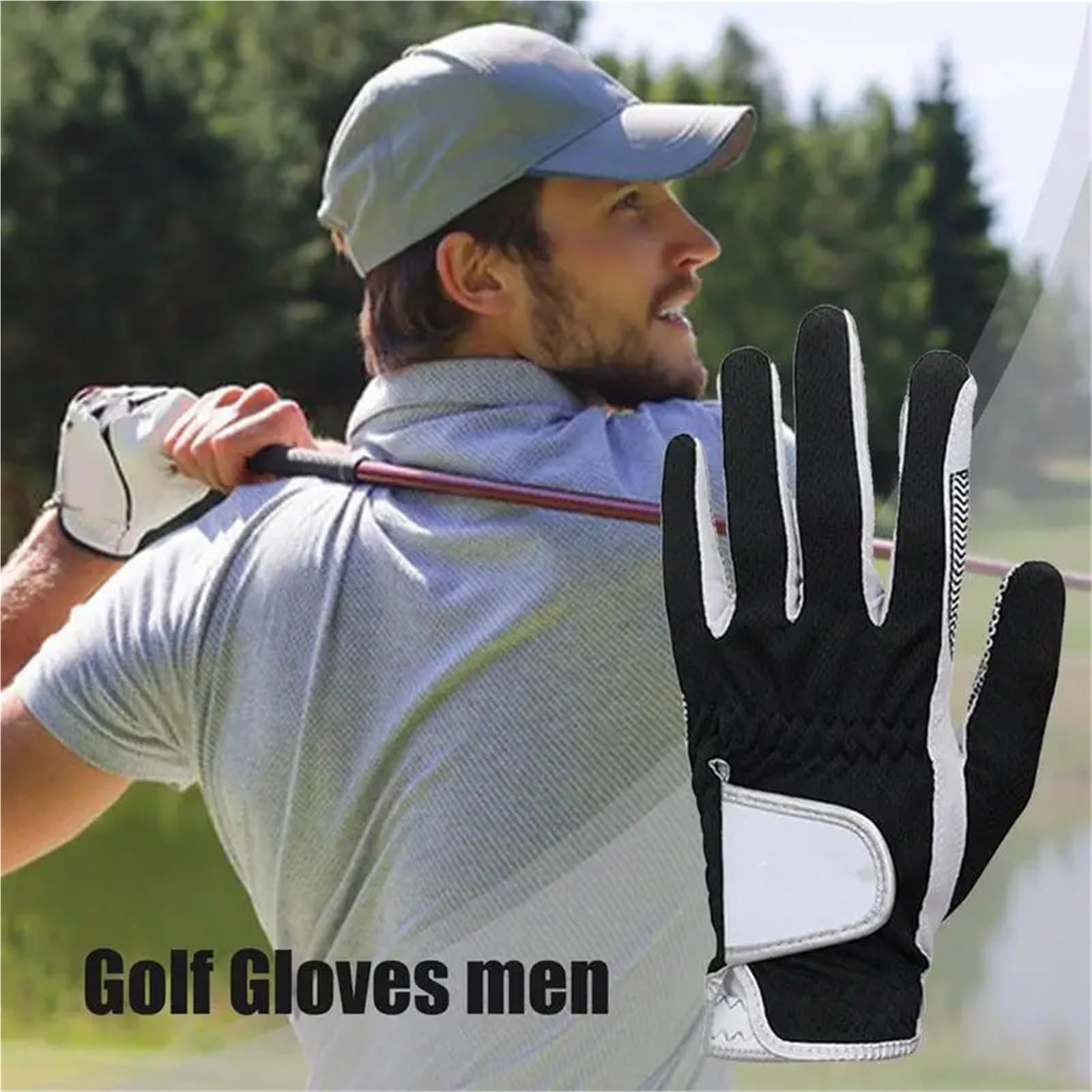 Guantes De Golf Guantes Antideslizantes for Golfista, Manoplas de Golf Suaves for Mano Izquierda, Antideslizantes, 2 uds. Golf Guantes