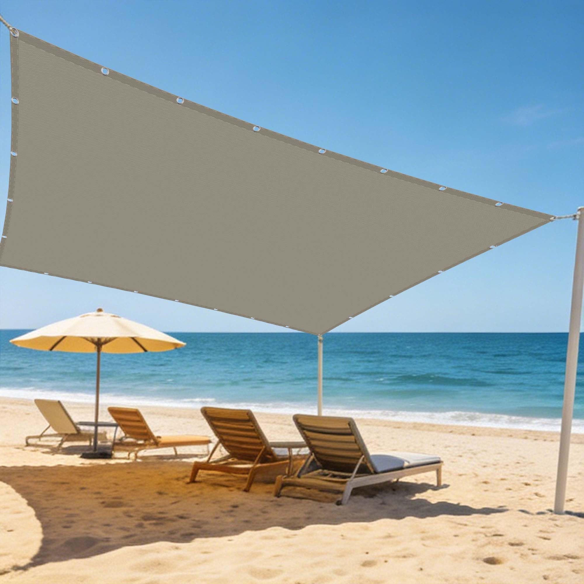 Voile d'ombrage imperméable anti UV 3.4 x 4 m pour abriter le jardin