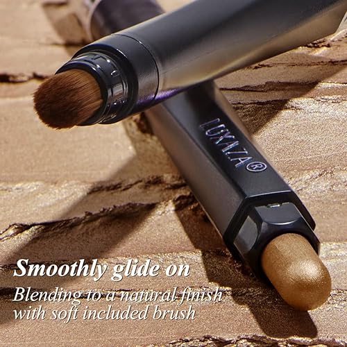 Miniatura 4 de Sombra de ojos en barra de crema, hipoalergénica brillante sombra de ojos, maquillaje profesional impermeable y de larga duración, lápiz de sombra