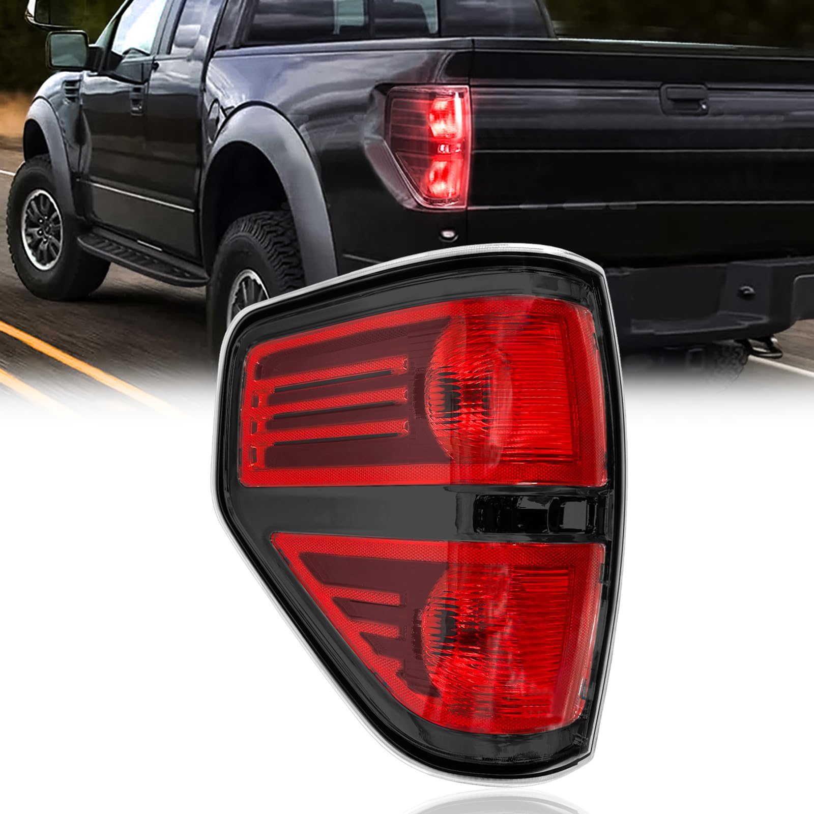 For 2009-2014 Ford Pickup F150 Smoke LED Tail Lights Lamps Passenger + Driver - Foto 3