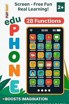 Educational Phone Toy for 2-12 Years Kids Rechargeable 24 Modes Talking Baby Smart Phone Mobile Toy Birthday Gift Surprise