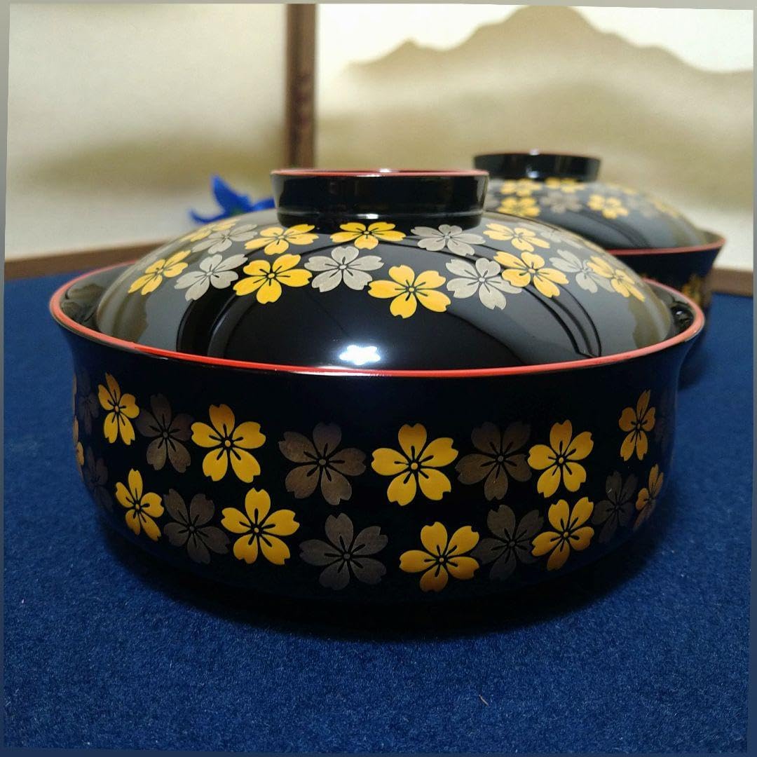 AH12 辻石斎 煮物椀2客未使用 独楽塗 菓子器1点口径16.5cm木製漆器 辻石斎 煮物椀2客 独楽塗 菓子器1点口径16.5cm