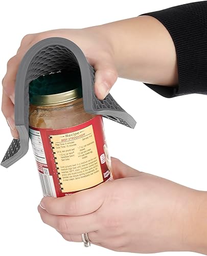 Miniatura 5 de Mrs. Anderson's Baking Salvamanteles de panal de silicona, antiadherente, antiarañazos, antideslizante, resistente al calor, gris