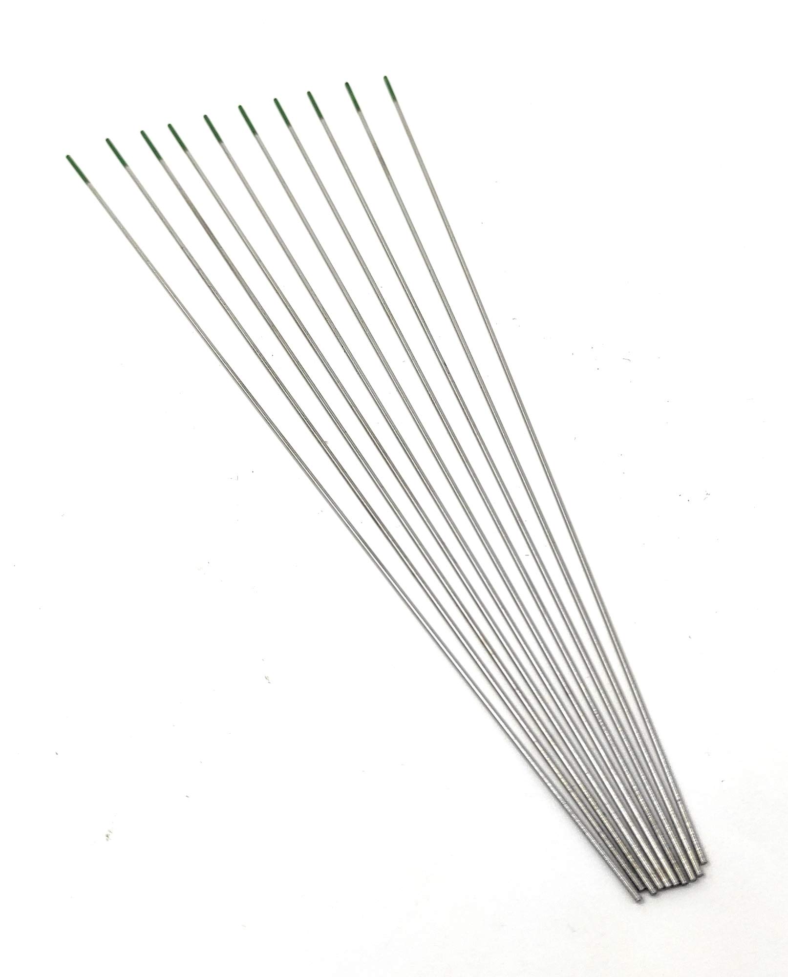 ELCAN Tungsten TIG Welding Pure Green WP Professional, 1,0 1,6 2,0 2,4 3,2 mm WIG-Brenner-Schweißelektroden, enthält 10 Einheiten – Abmessungen: 1,0 x 175 mm