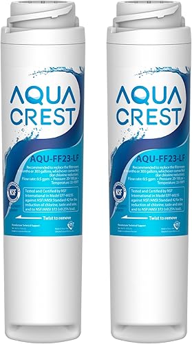 AQUACREST FQSLF filtro de agua para debajo del fregadero, repuesto para GE FQSLF, GXSV65R filtro de agua, reduce el cloro, sabor y olor, sedimento