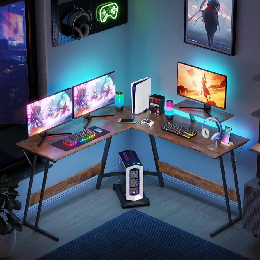 Amazon.com: FDW L Shaped 51 Inch Gaming Desk,Corner Computer Desk