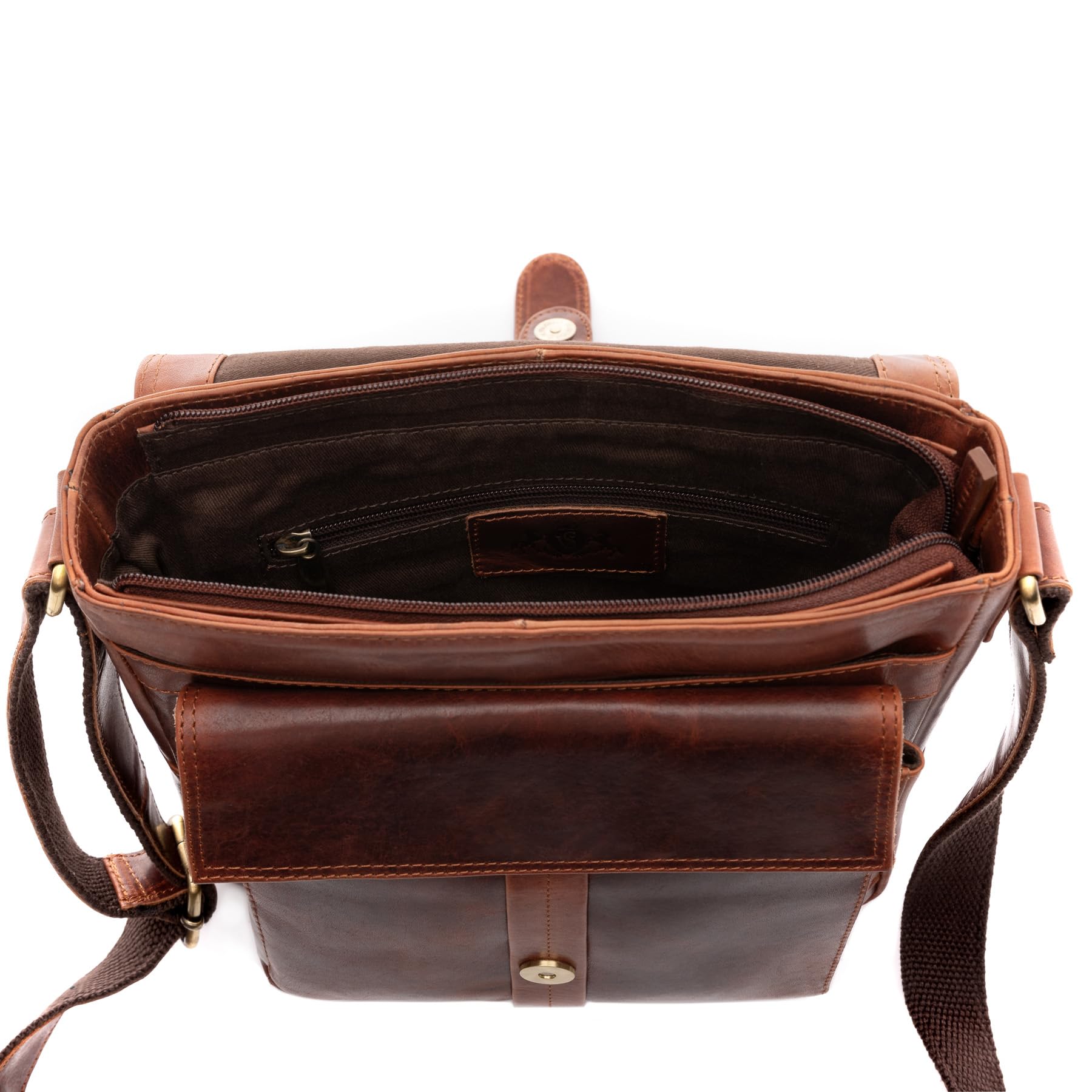 SID & VAIN® borsello a tracolla vera pelle NICO Borsa messenger borsa a spalla uomo marrone prodotto artigianale