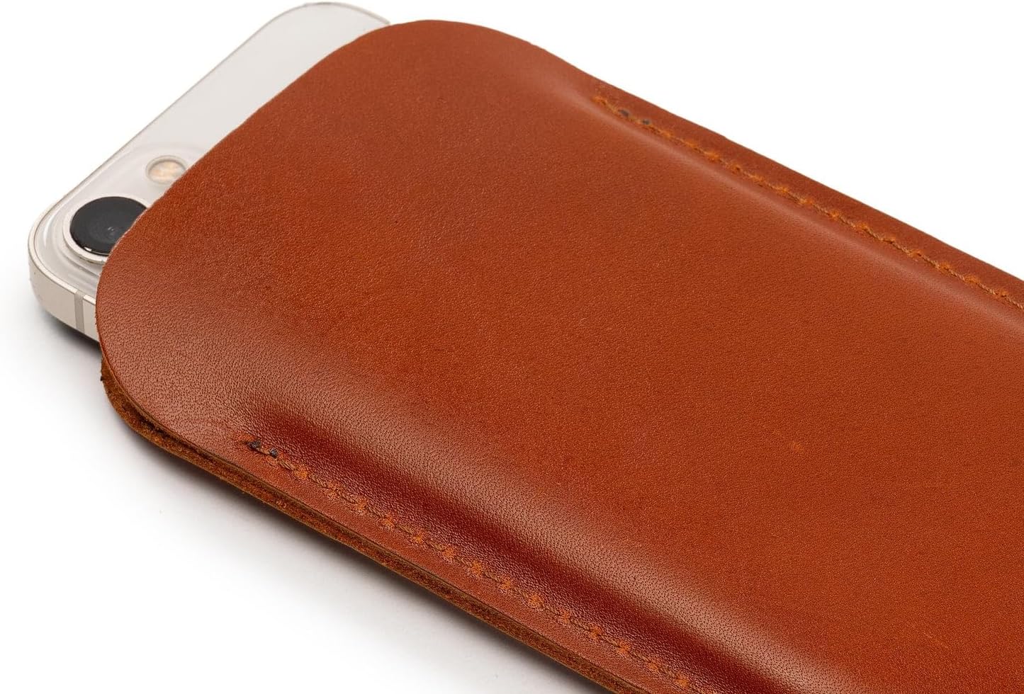 Distressed Leather Pro Max Sleeve, Handmade Case for Pro Max 14/15/16/17, Personalized Case -Camel