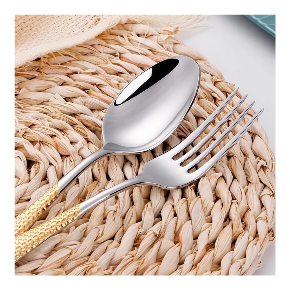 Cucharas de café de acero inoxidable de 5.8 pulgadas, 6 cucharaditas de postre doradas, cucharas de metal plateado, cubiertos pequeños, aptas para lavavajillas (8)