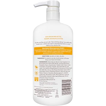 Palmer's Shea Formula Raw Shea Body Lotion for Dry Skin, Hand & Body Moisturizer, Value Size Pump Bottle, 33.8 Ounces (Pack of 1)