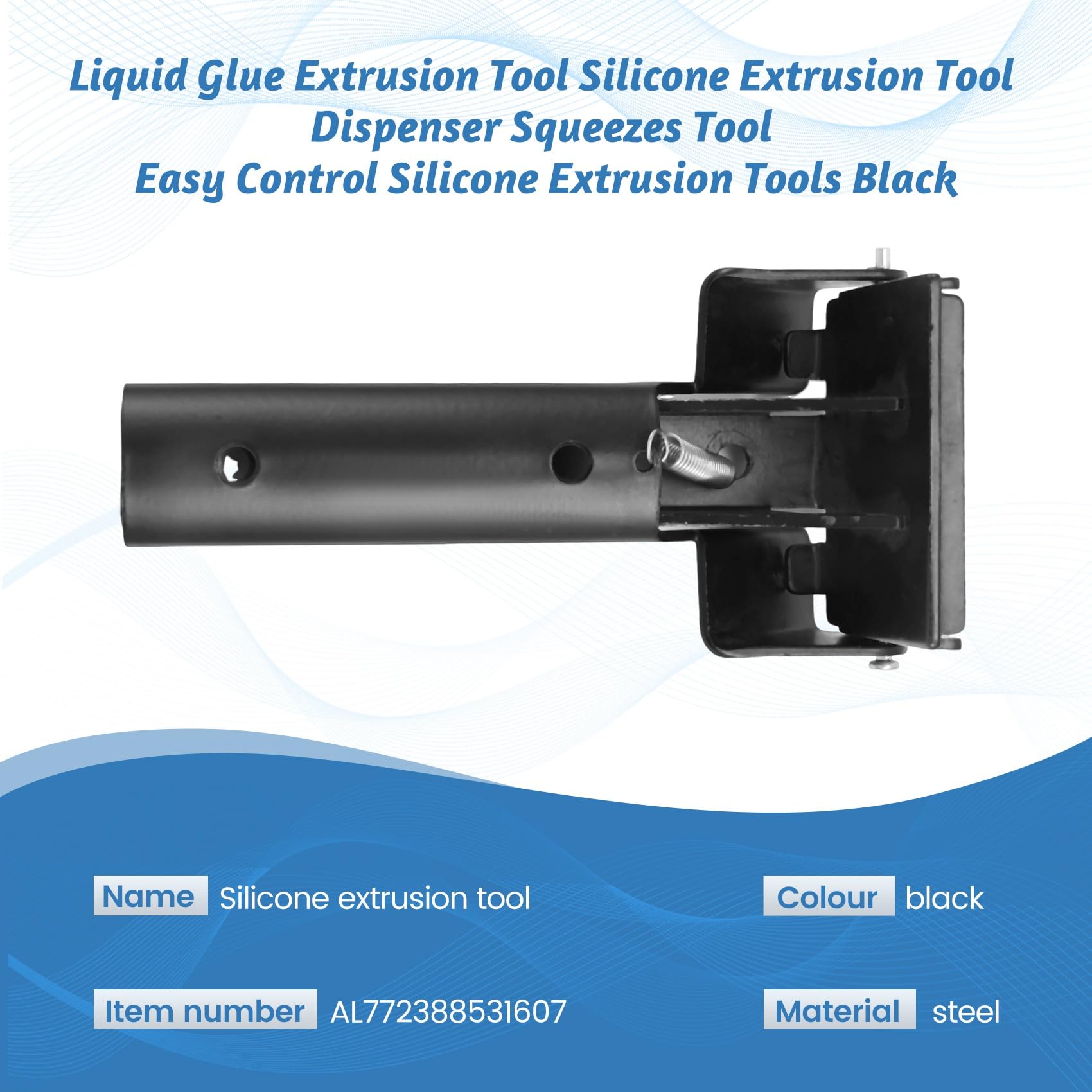 Yaregelun Liquid Glue Extrusion Tool Silicone Extrusion Tool Dispenser Squeezes Tool Easy Control Silicone Extrusion Tools Black