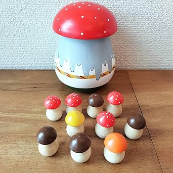 ロシア雑貨☆ウッドバーニング ロシアのフクロウ秋キノコ