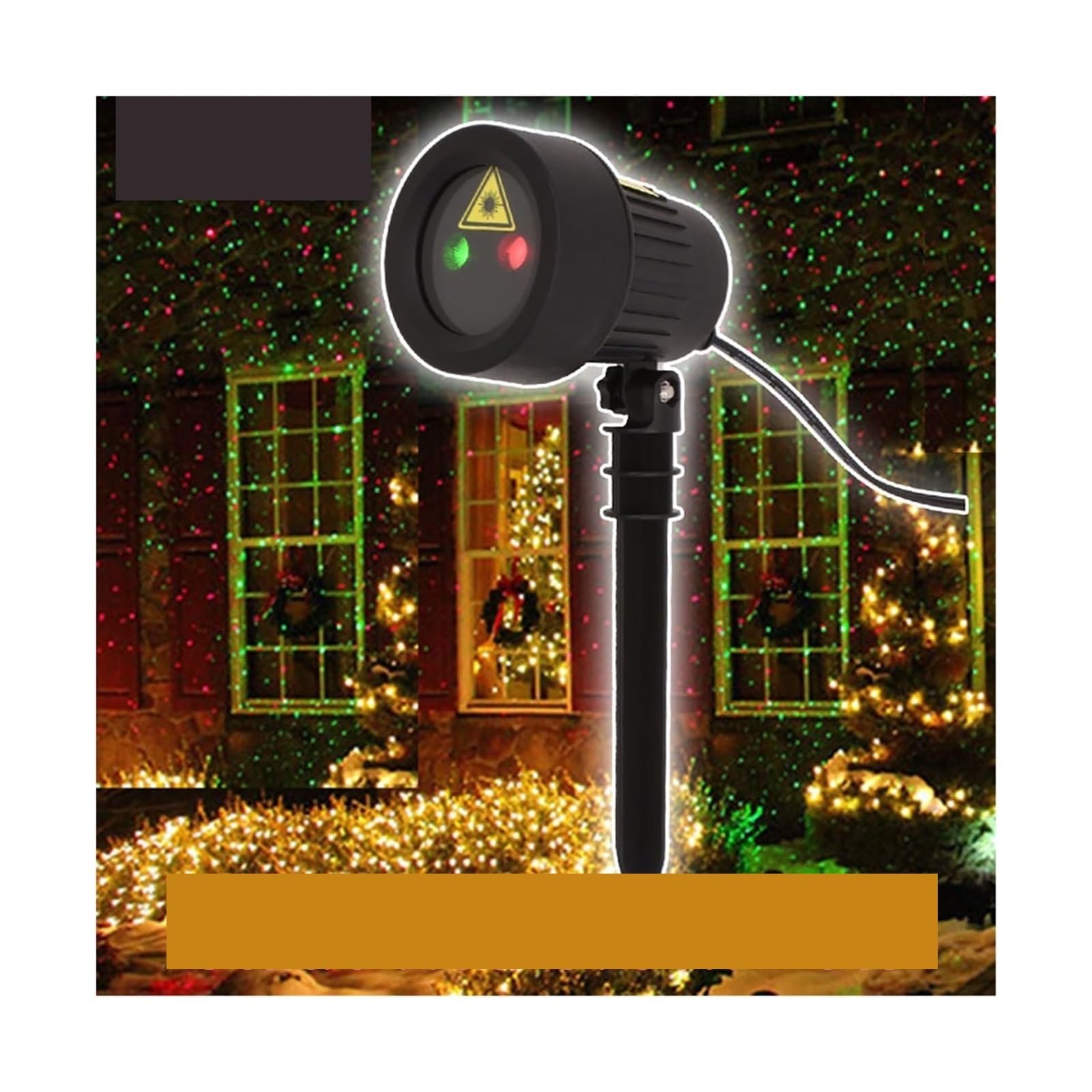 Projektor Weihnachten, Außenleuchten Weihnachtsprojektor Neujahr Straßengarten Dekor for Haus Hof Haus Urlaub statische Punkte(Static RG Dots-01)