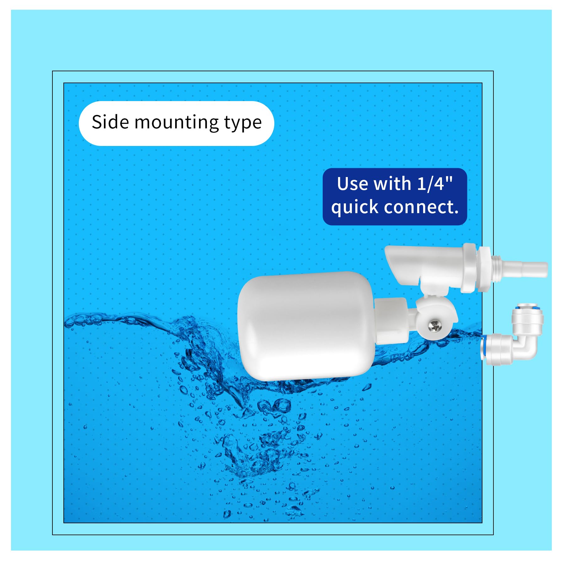 Kit valvola galleggiante da 0,6 cm per sistema di osmosi inversa dell'acqua RO, filtro dell'acqua a spinta per collegare tubi, raccordi per tubi in PE (10 pezzi + 9,1 m)