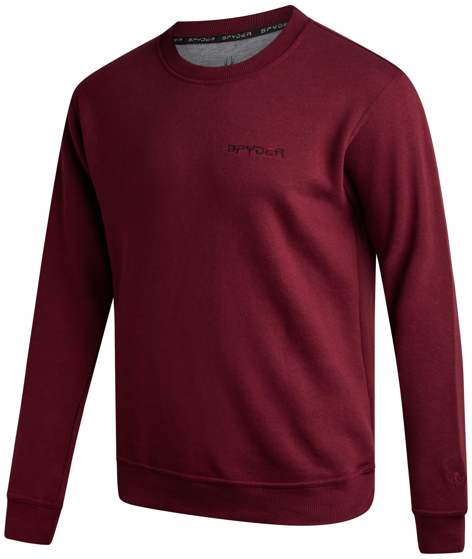 Spyder Men's Mahogany Crewneck Sweatshirt - Soft Performance Fleece Pullover Sweatshirts For - Casual Gym Workout Sweatshirt, M
