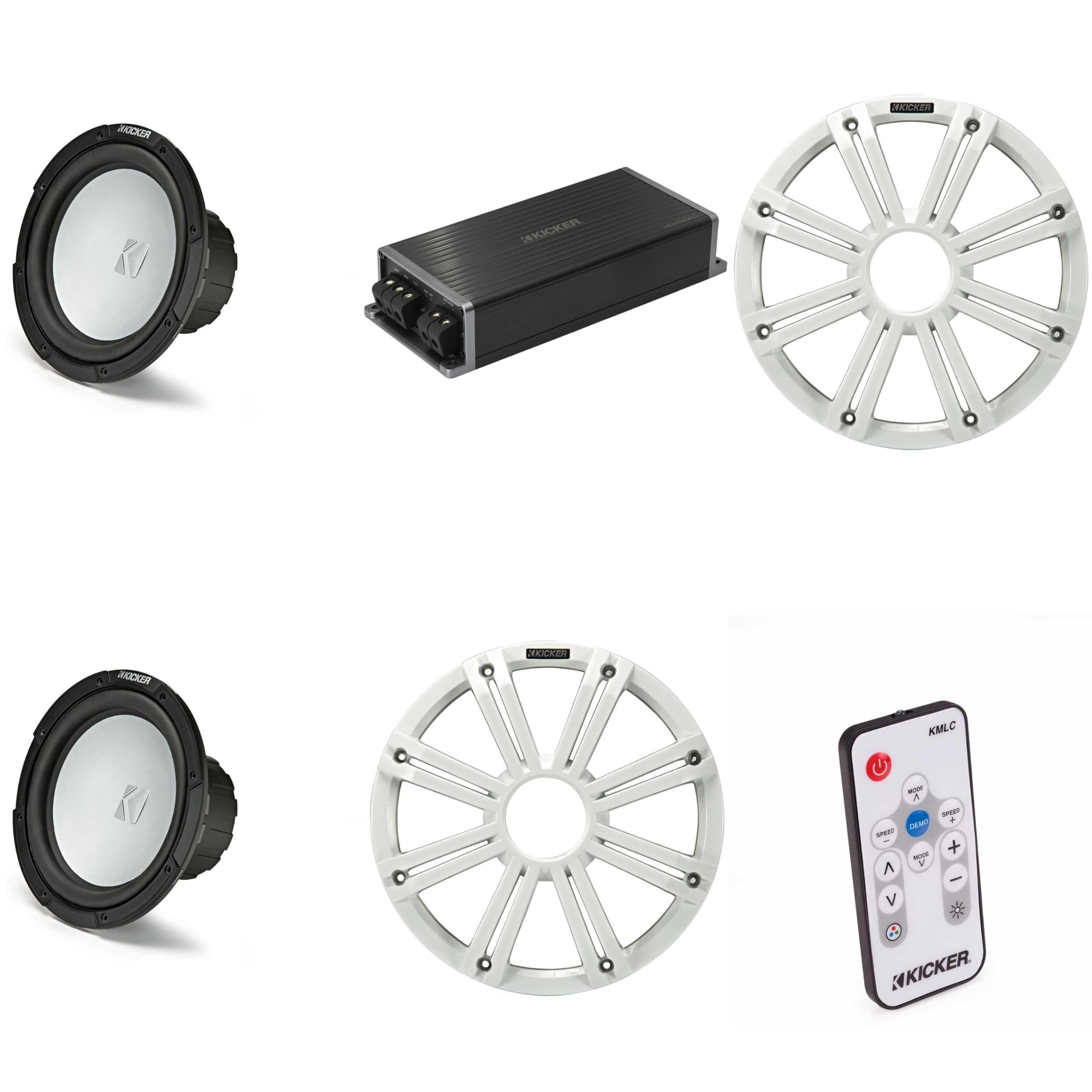 Kicker Marine KPX500.1 Powersports Amp & (2) 10