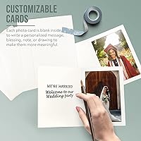 Vista 7 de Golden State Art, Paquete de 200 carpetas de fotos de 5 x 7, marco de cartón, tarjetas de marco de papel, saludos/invitación eventos especiales