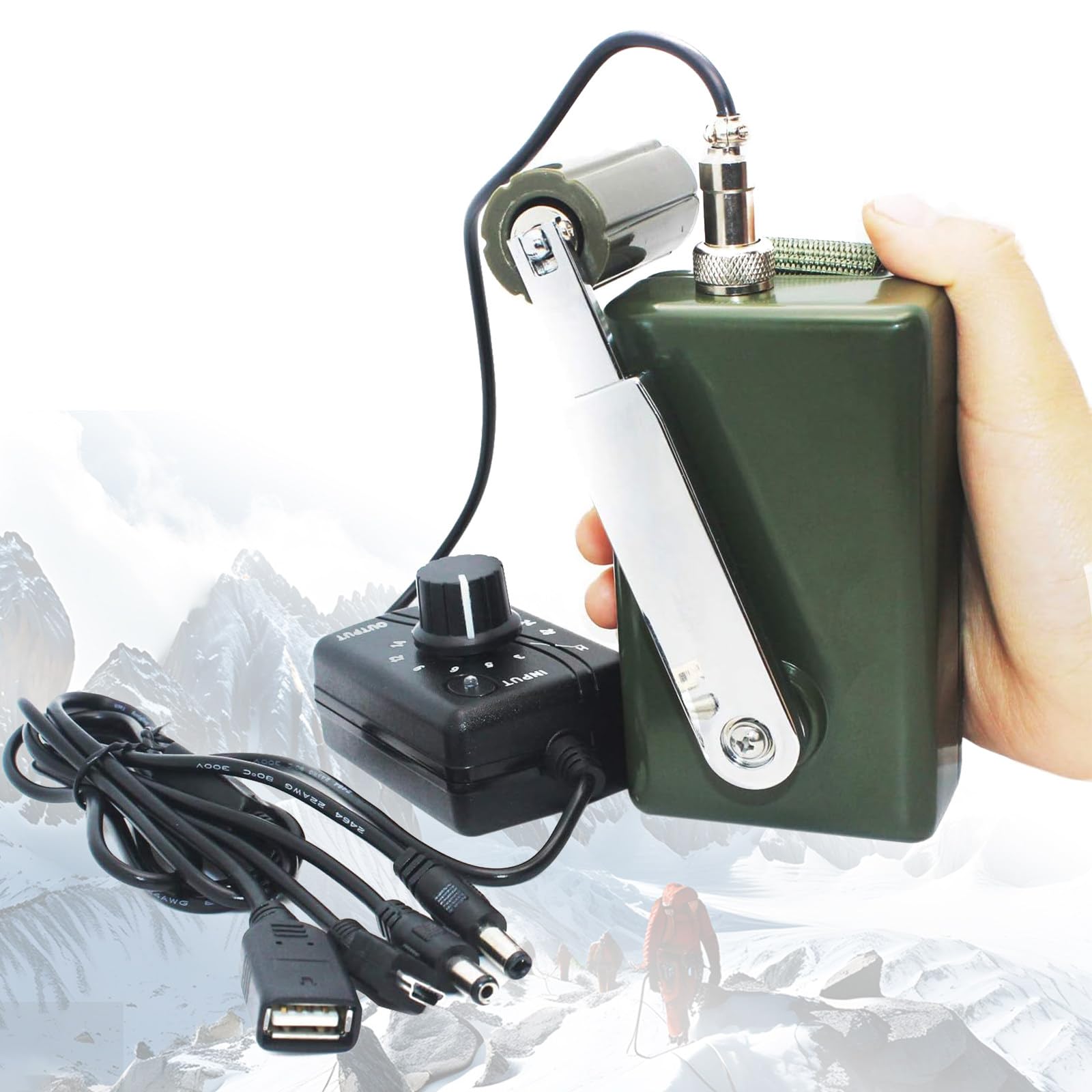 30 W Generador De Manivela De Alta Potencia Cargador De Energía De Emergencia Regulador De CC para Generador Ecológico con USB Y Otros Conectores