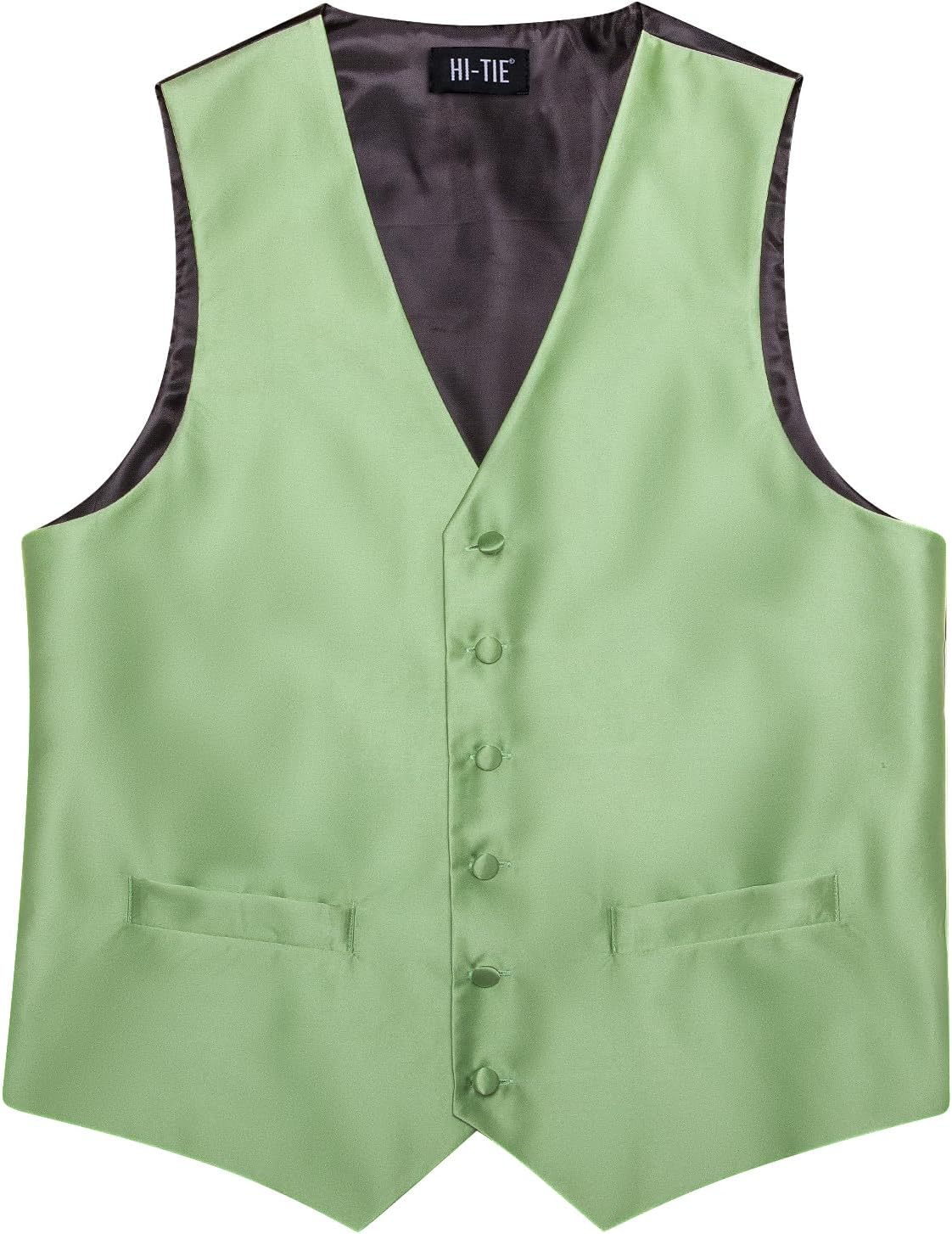 Hi-Tie Mens Suit Vest Tie set Classic Waistcoat and Necktie Handkerchief Cufflinks Suit Wedding Party - Image 3