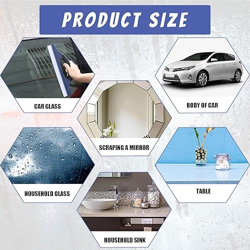 Miniatura 4 de Yumfugu 1 raspador de vidrio para automóvil, herramienta de limpieza de limpiaparabrisas en forma de D, herramienta de aplicación de película de