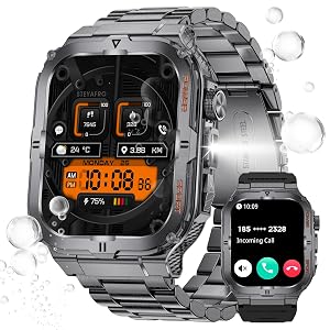 Military Smart Watch for Men with LED Flashlight 3ATM Waterproof 1 96 Big Screen Rugged Tactical Smartwatch with