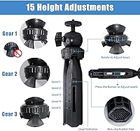 Vista 3 de Mini soporte para proyector, soporte de trípode compatible con DR.J, DBPOWER, Anker, PVO, Artlii, LoongSon, AuKing, ClokoWe, VOPLLS y la mayoría