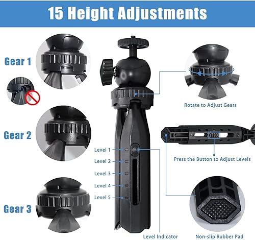 Miniatura 3 de Mini soporte para proyector, soporte de trípode compatible con DR.J, DBPOWER, Anker, PVO, Artlii, LoongSon, AuKing, ClokoWe, VOPLLS y la mayoría de