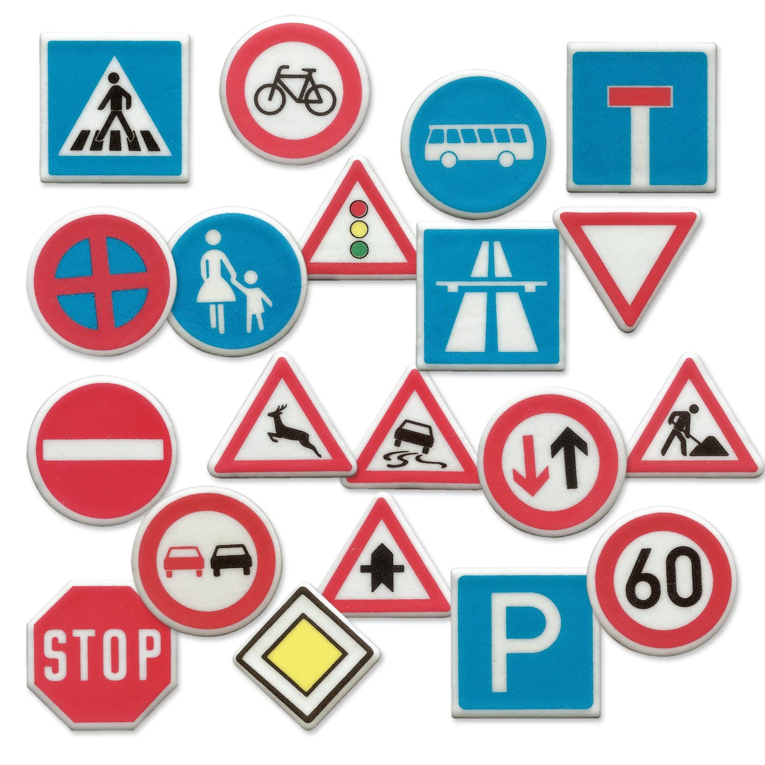 Günthart 100 Dekor-Kleinteile Verkehrszeichen sortiert