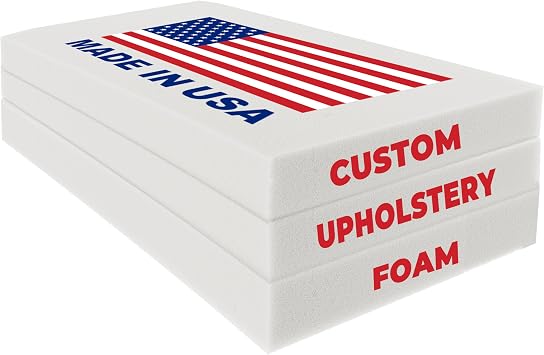 ShadeMart High-Density Custom Foam 70D Firm-to-Medium Foam for DIY Upholstery, Window Seats, Benches, Chairs and Outdoor Furniture Cushion, Cut to Size, Long-Lasting Support 1" Thickness