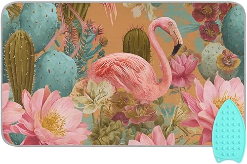 Miniatura 31 de Alfombrilla de planchar portátil para planchar, manta de planchar para mesa, resistente al calor, doble cara, para viajes, grande, 47.2 x 27.6